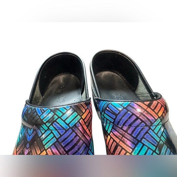 Dansko Professional Color Weave Patent Clogs Shoes Size EU 39, US 8.5-9 - Picture 4 of 13
